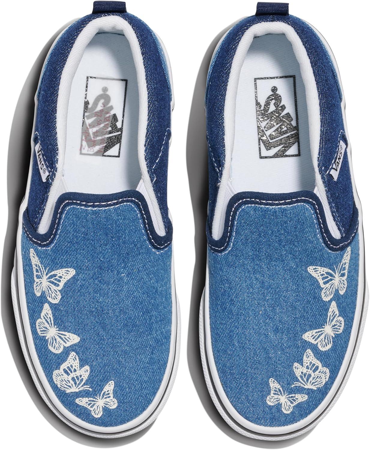 imageVans Girls Asher Slipon ShoeButterflies Blue