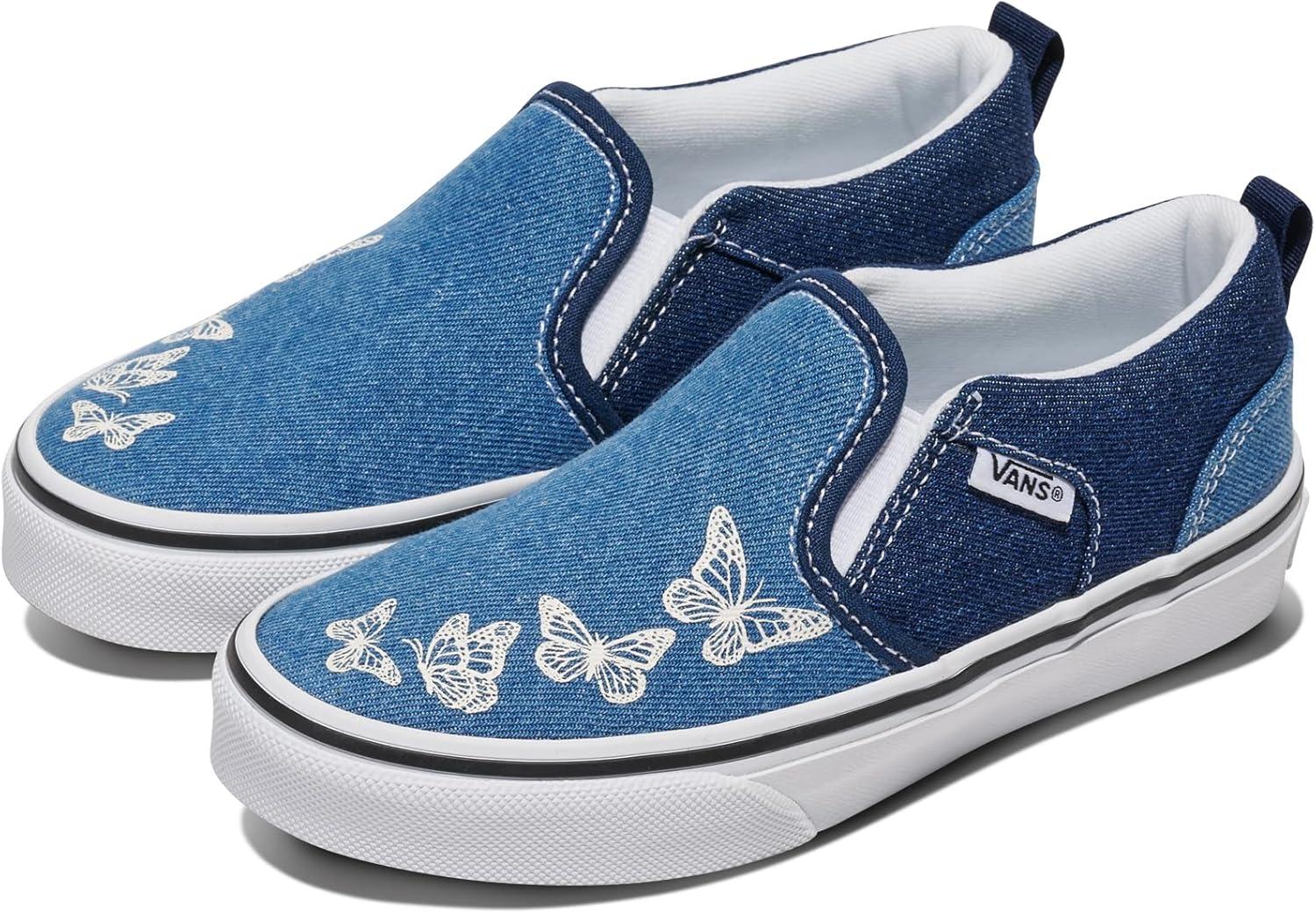 imageVans Girls Asher Slipon ShoeButterflies Blue