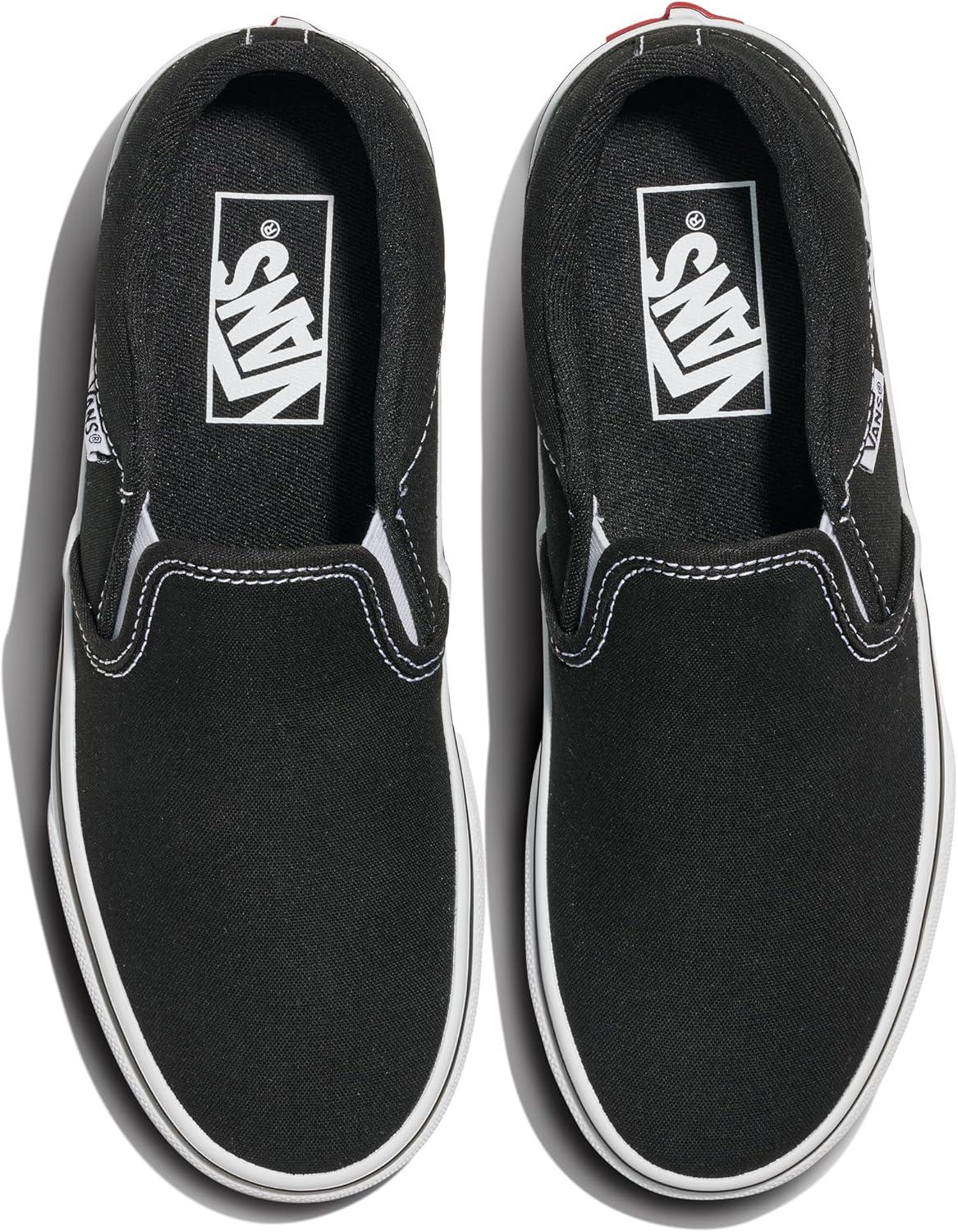 imageVans Kids Asher Low Top ShoeCanvas BlackWhite