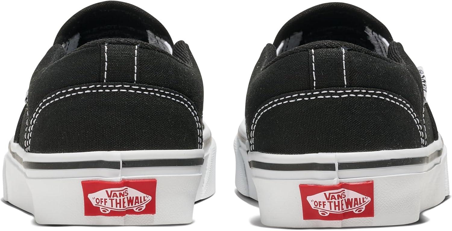 imageVans Kids Asher Low Top ShoeCanvas BlackWhite