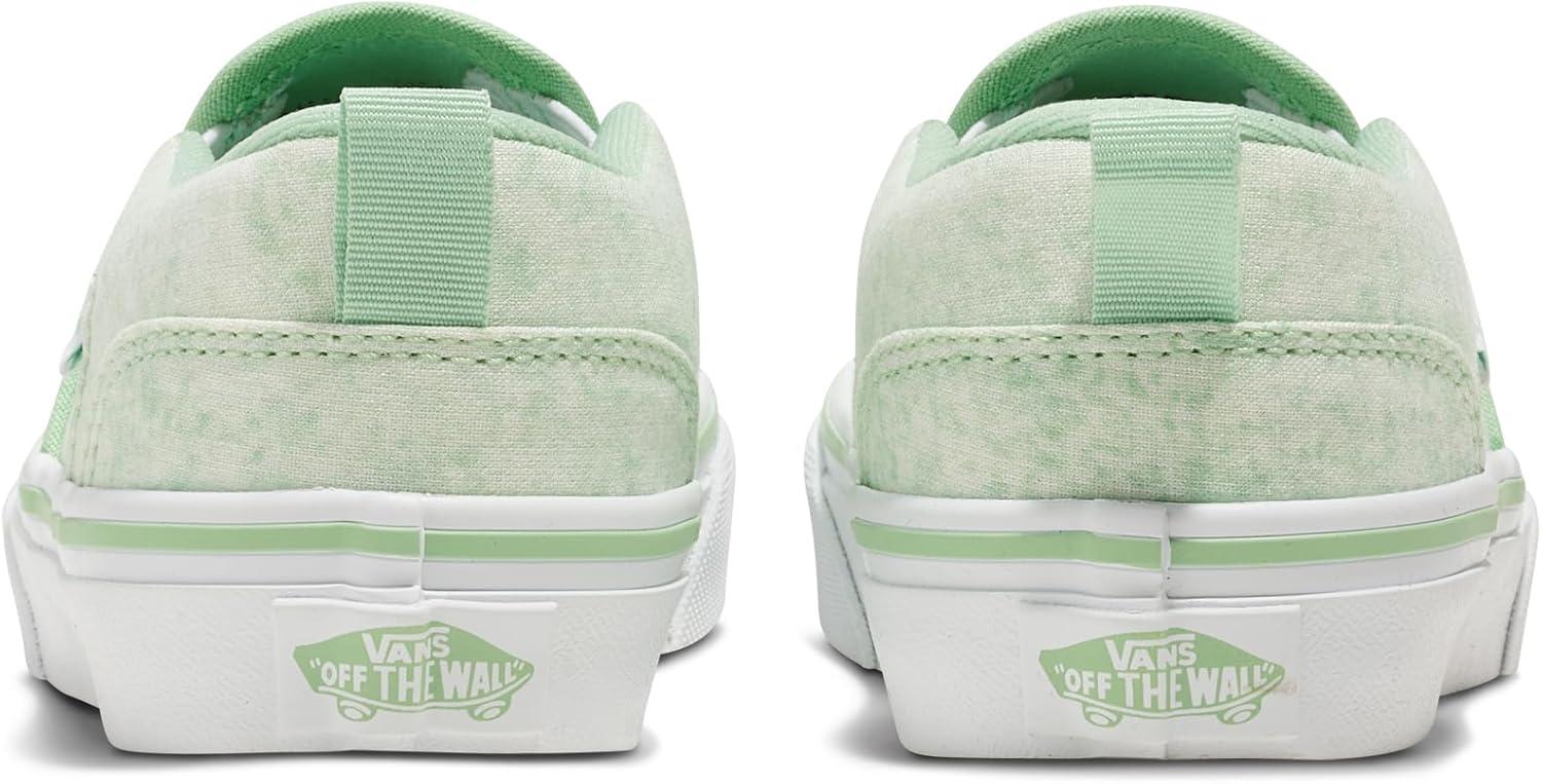 imageVans Kids Asher Slipon ShoeGrunge Wash Cacti Green