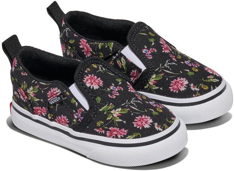 imageVans Kids Asher V Slipon ShoeDark Floral Black