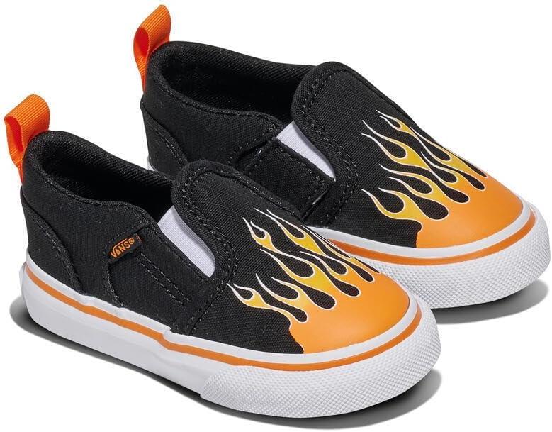 imageVans Kids Asher V Slipon ShoeFlame Black