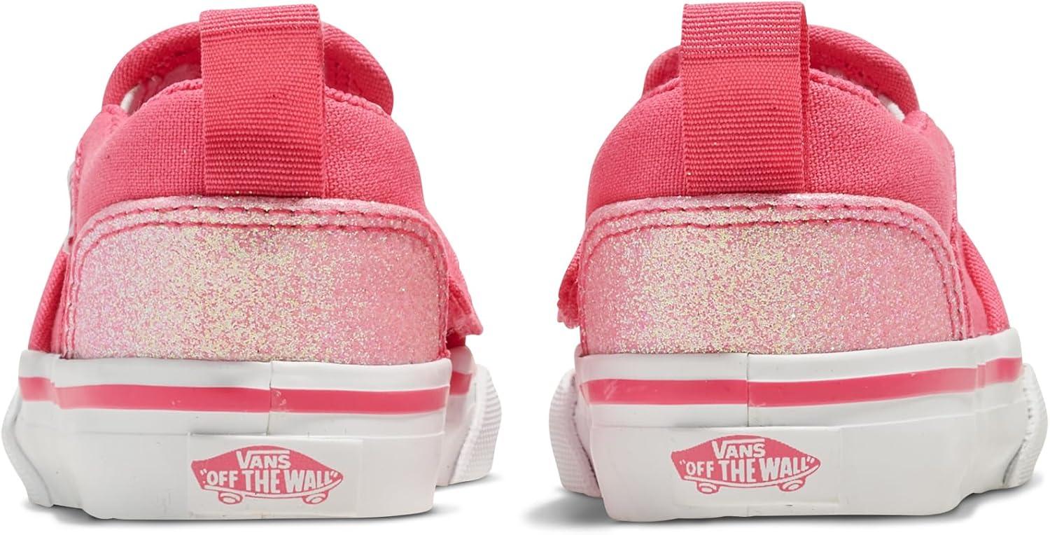 imageVans Kids Asher V Slipon ShoeGlitter Candied Pink