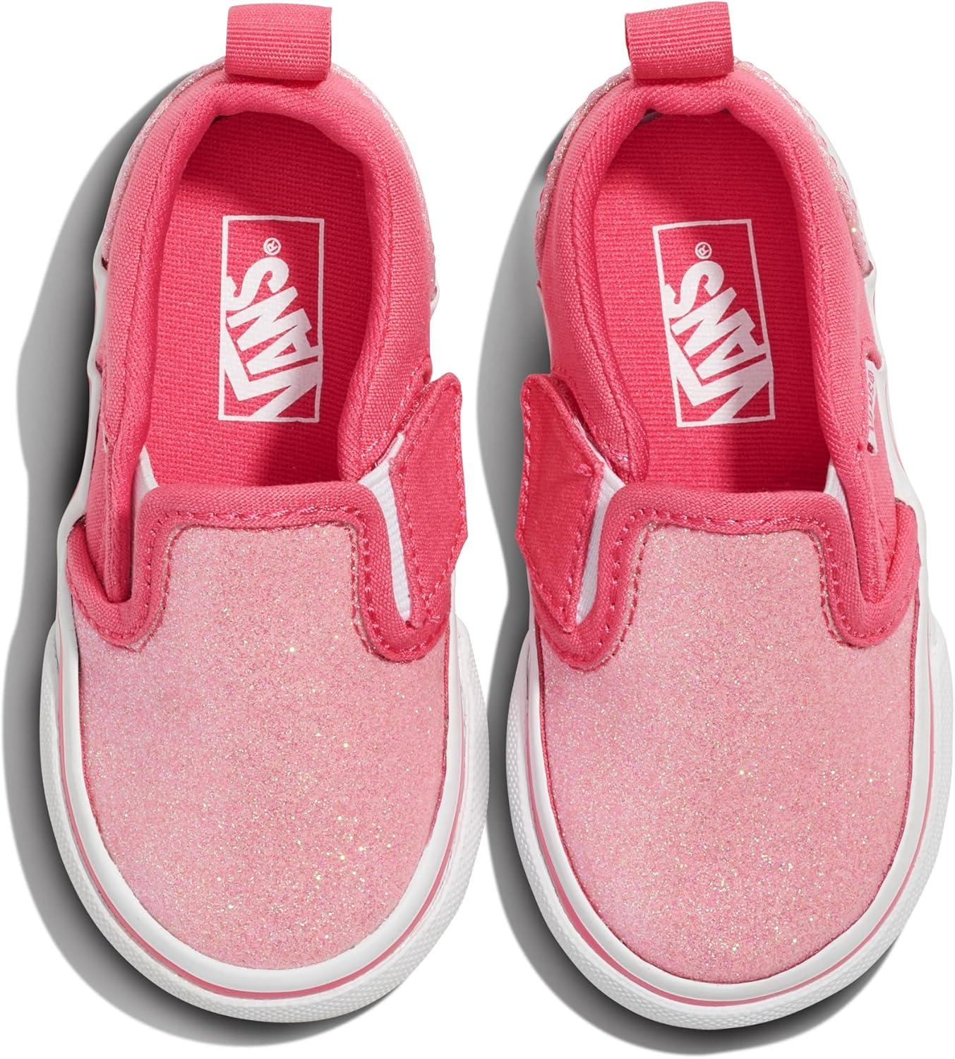 imageVans Kids Asher V Slipon ShoeGlitter Candied Pink