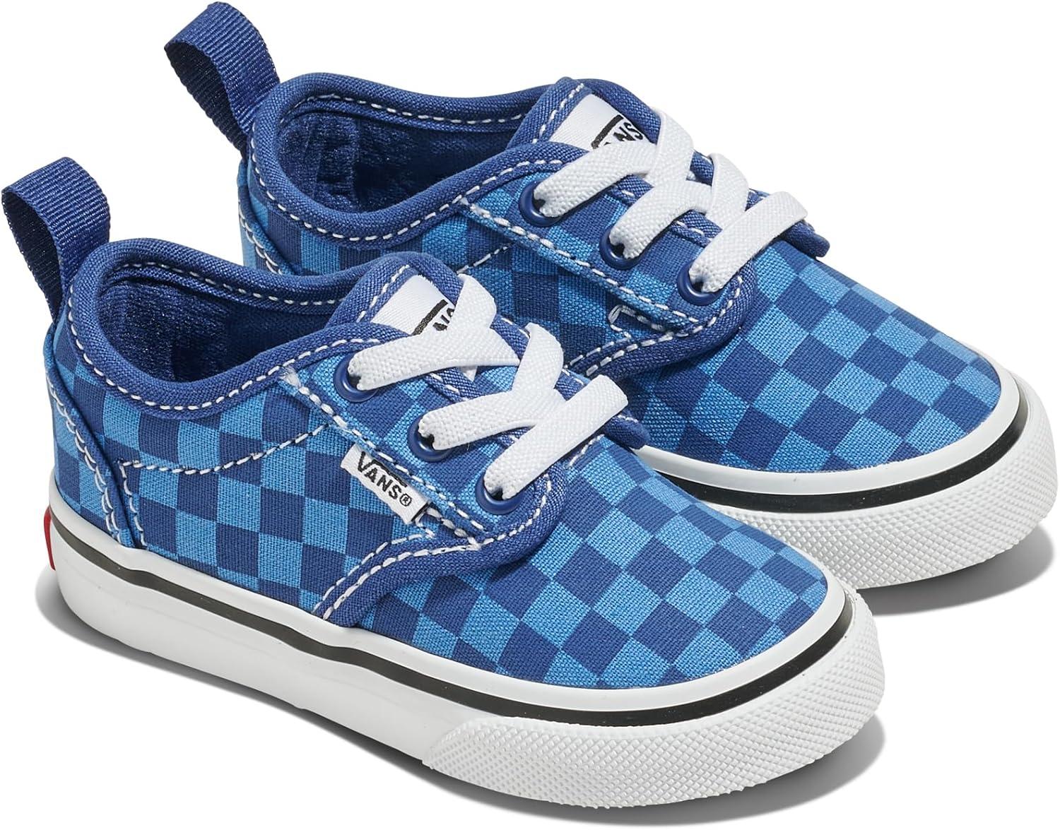imageVans Kids Atwood Slipon ShoeTonal Check True Blue