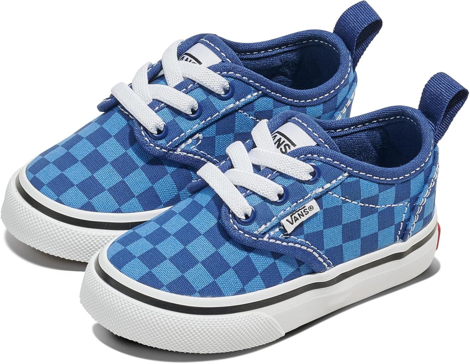 imageVans Kids Atwood Slipon ShoeTonal Check True Blue