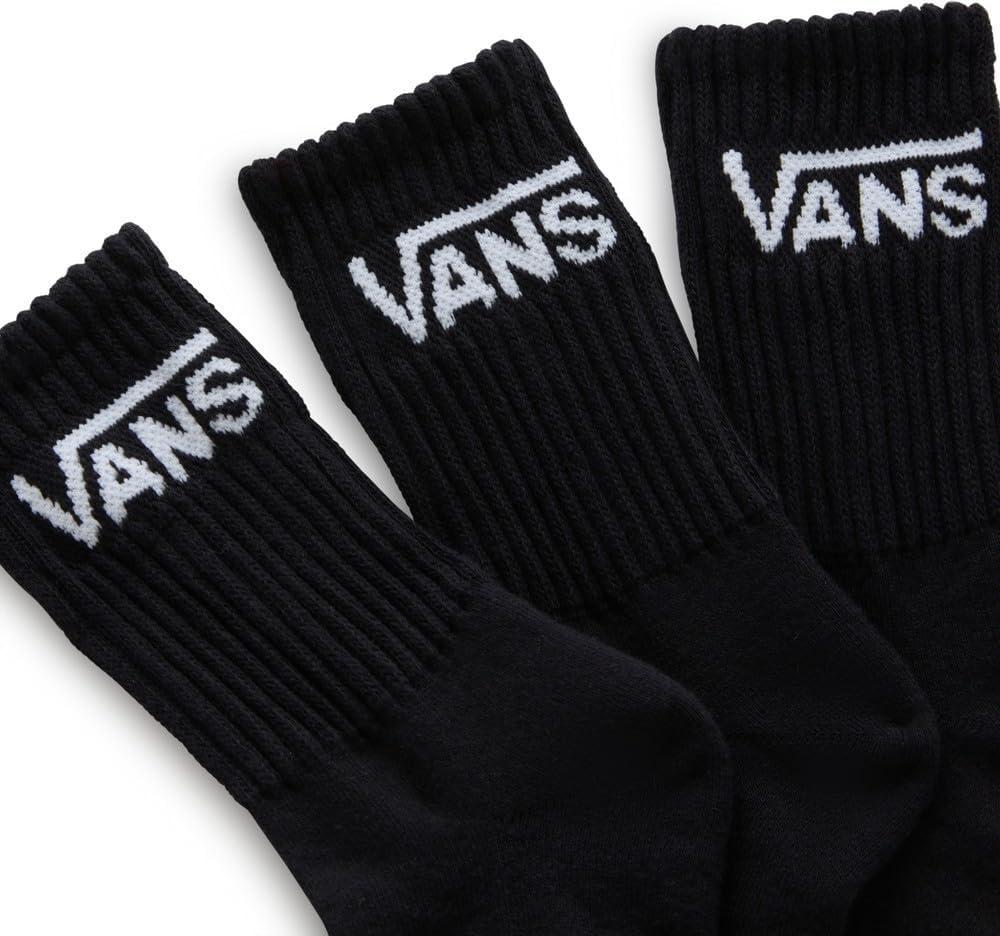 imageVans Kids Classic Crew Socks 3Pack Unisex Everyday Socks for Boys amp Girls Soft amp Stretchy Fabric Great for HighTop Shoes Black 10135
