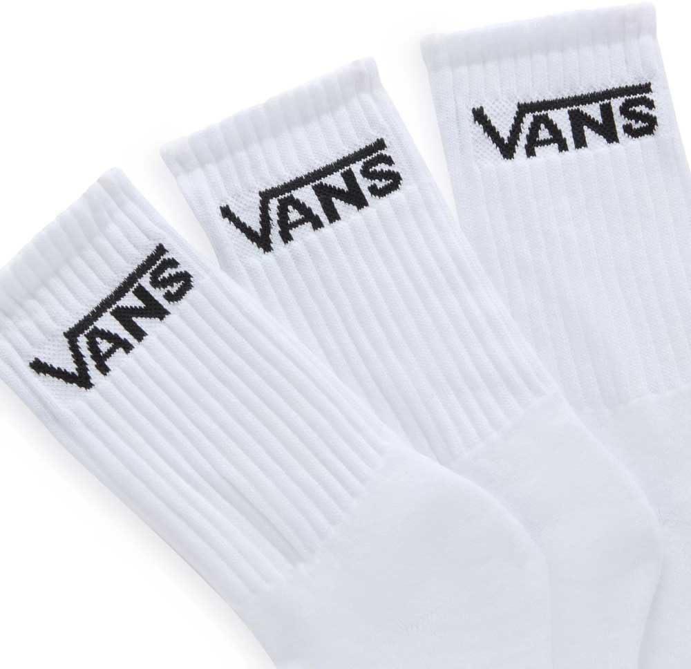 imageVans Kids Classic Crew Socks 3Pack Unisex Everyday Socks for Boys amp Girls Soft amp Stretchy Fabric Great for HighTop Shoes White 16