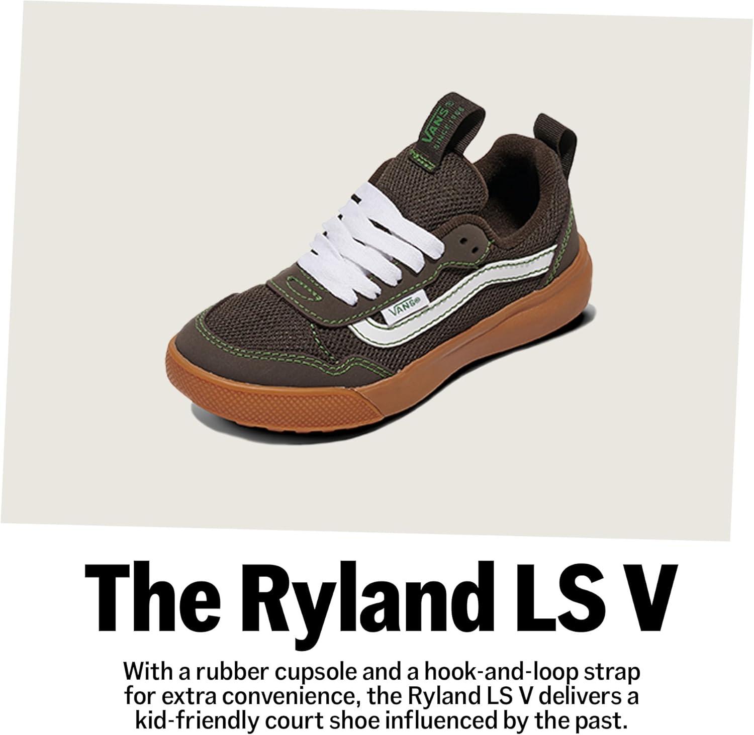 imageVans Kids Ryland Ls V ShoeSuedeCanvas WhiteBlack