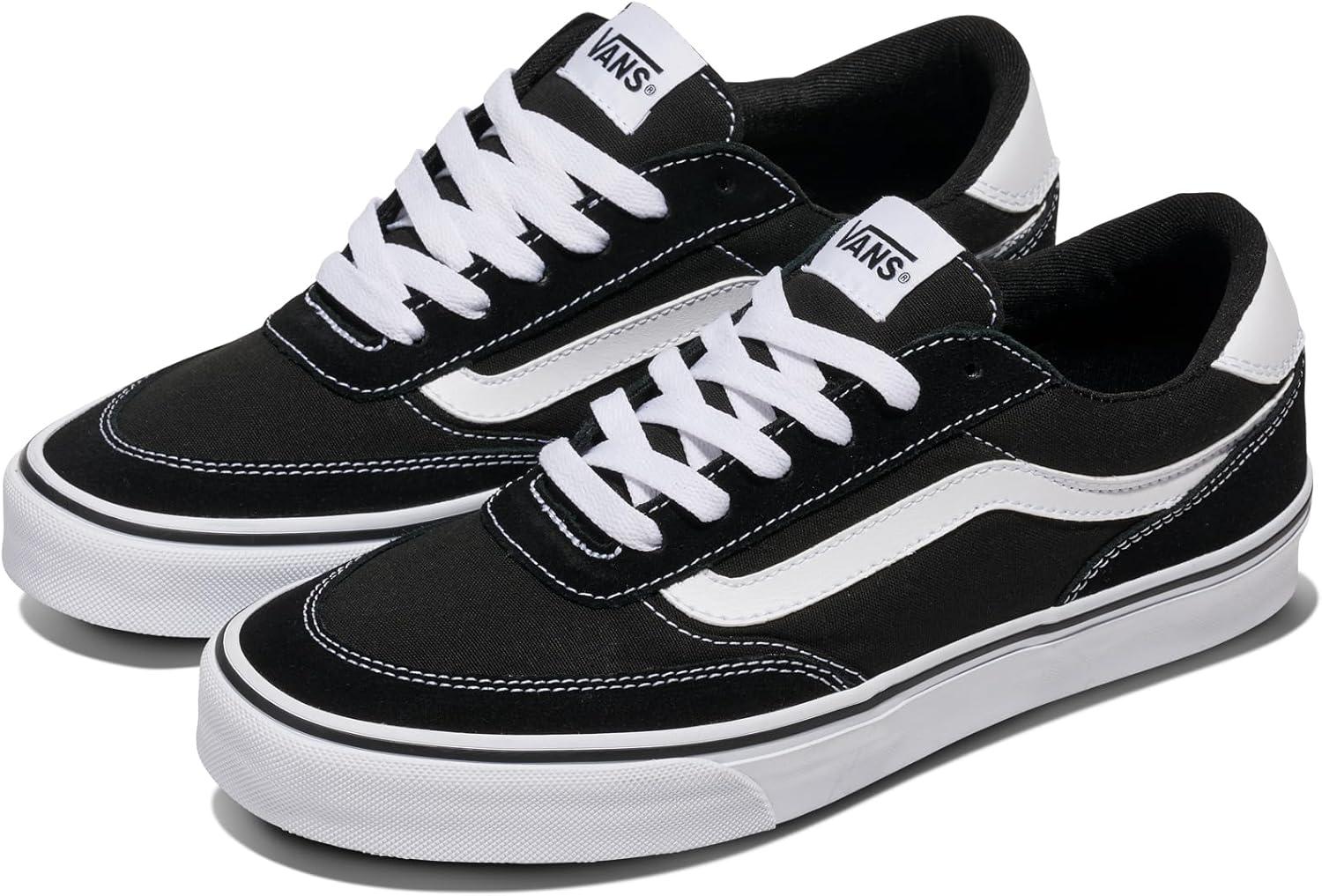 imageVans Mens Brooklyn LSSuedeCanvas BlackWhite
