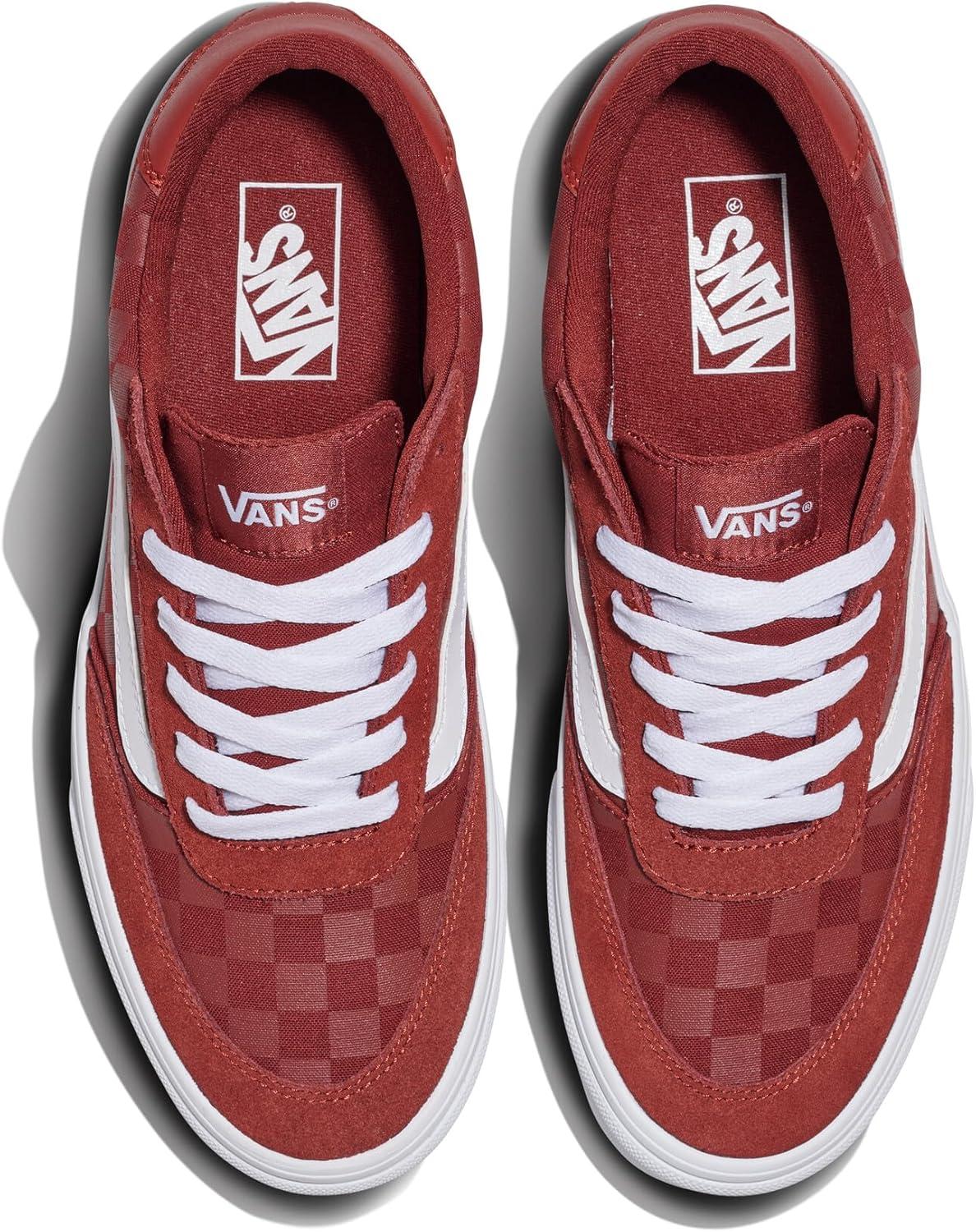imageVans Mens Brooklyn LSTonal Check Brick Red