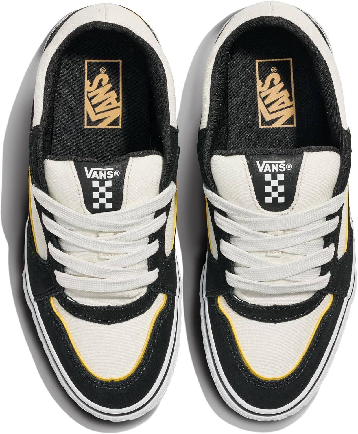 imageVans Mens Chukka Push ShoesChunky Check Lace BlackWhiteYellow