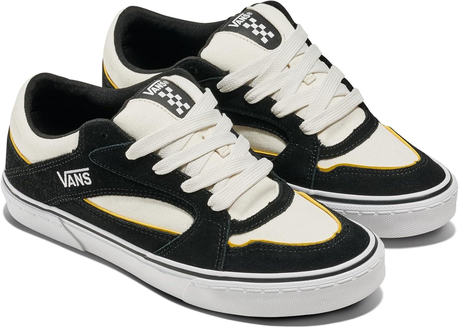 imageVans Mens Chukka Push ShoesChunky Check Lace BlackWhiteYellow