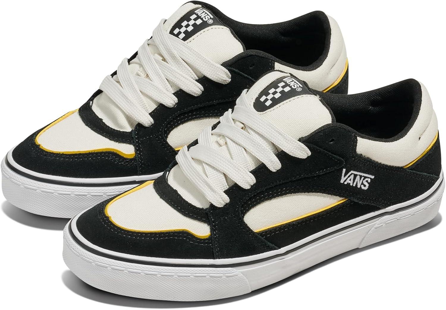 imageVans Mens Chukka Push ShoesChunky Check Lace BlackWhiteYellow