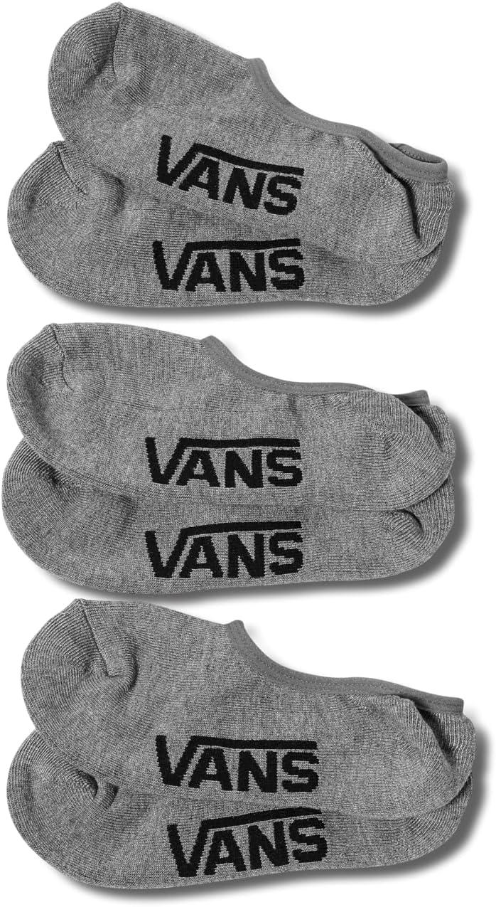 imageVans Unisex Classic No Show Socks 3Pack Extra Low Cut Soft amp Stretchy Everyday Sock for Mens amp Womens LowTop ShoesHeather Grey