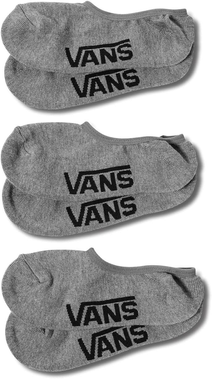 imageVans Unisex Classic No Show Socks 3Pack Extra Low Cut Soft amp Stretchy Everyday Sock for Mens amp Womens LowTop ShoesHeather Grey