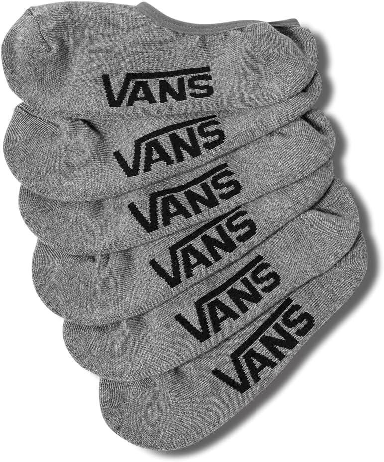 imageVans Unisex Classic No Show Socks 3Pack Extra Low Cut Soft amp Stretchy Everyday Sock for Mens amp Womens LowTop ShoesHeather Grey