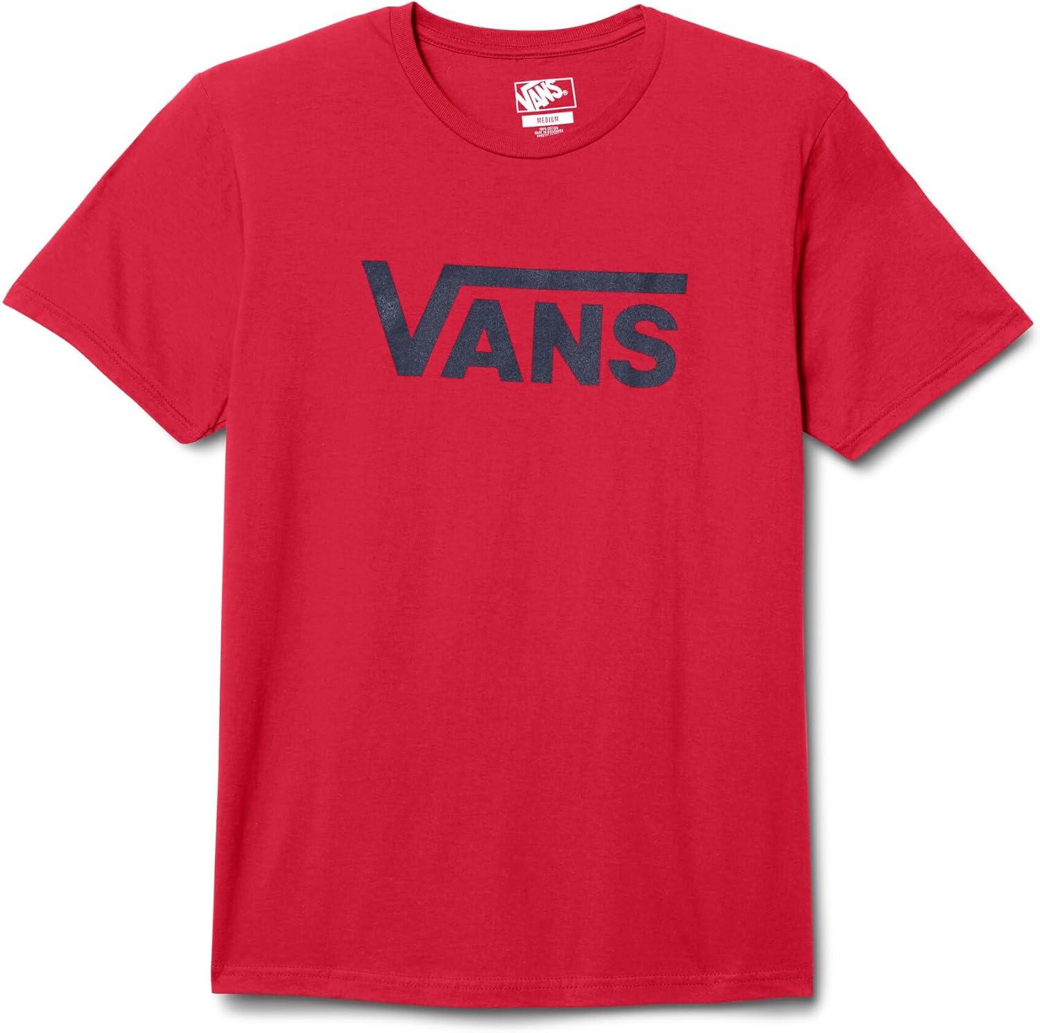 imageVans UnisexAdult Classic Drop V ShortSleeve CrewCardinalNavy