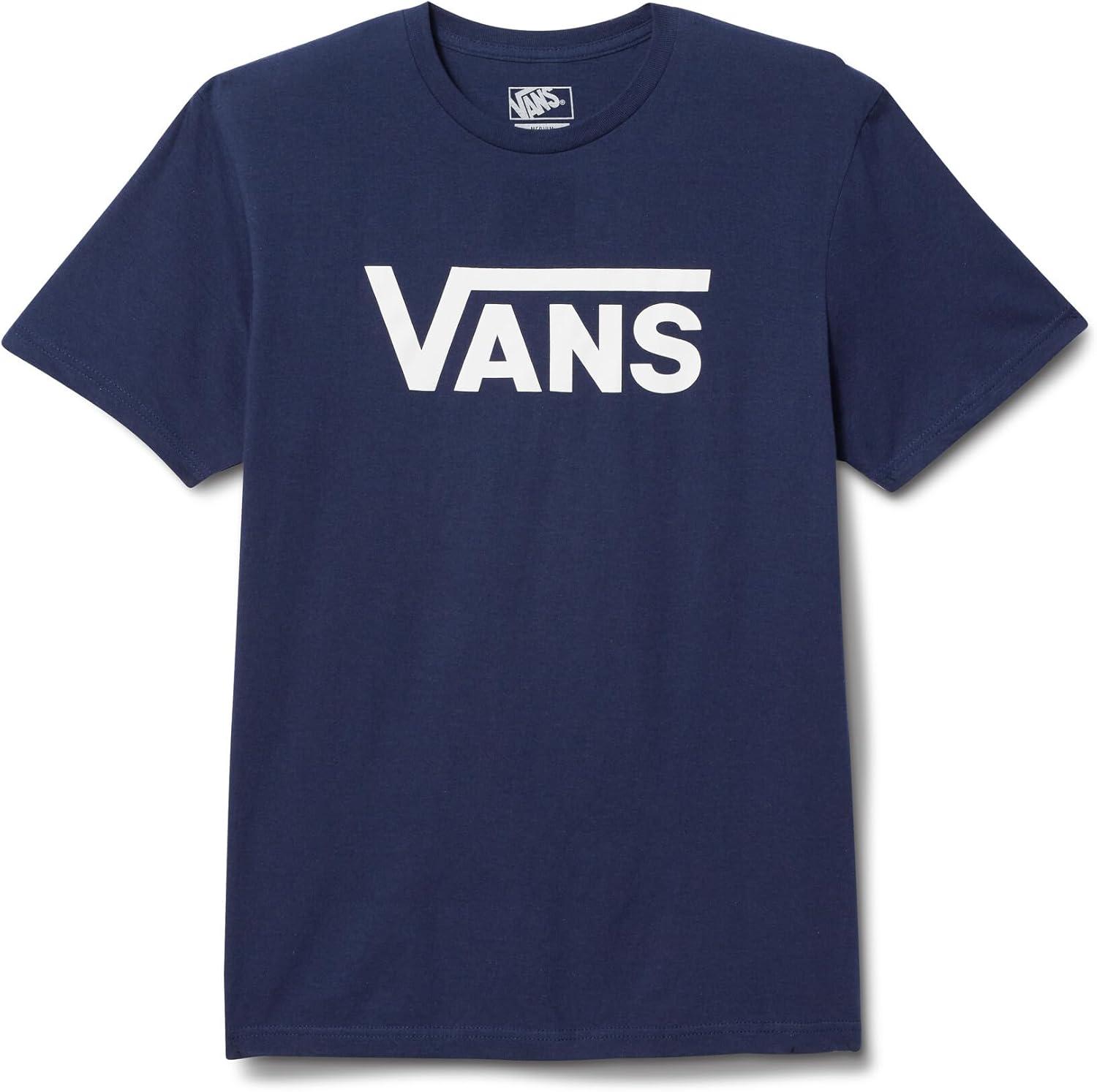 imageVans UnisexAdult Classic Drop V ShortSleeve CrewNavyWhite