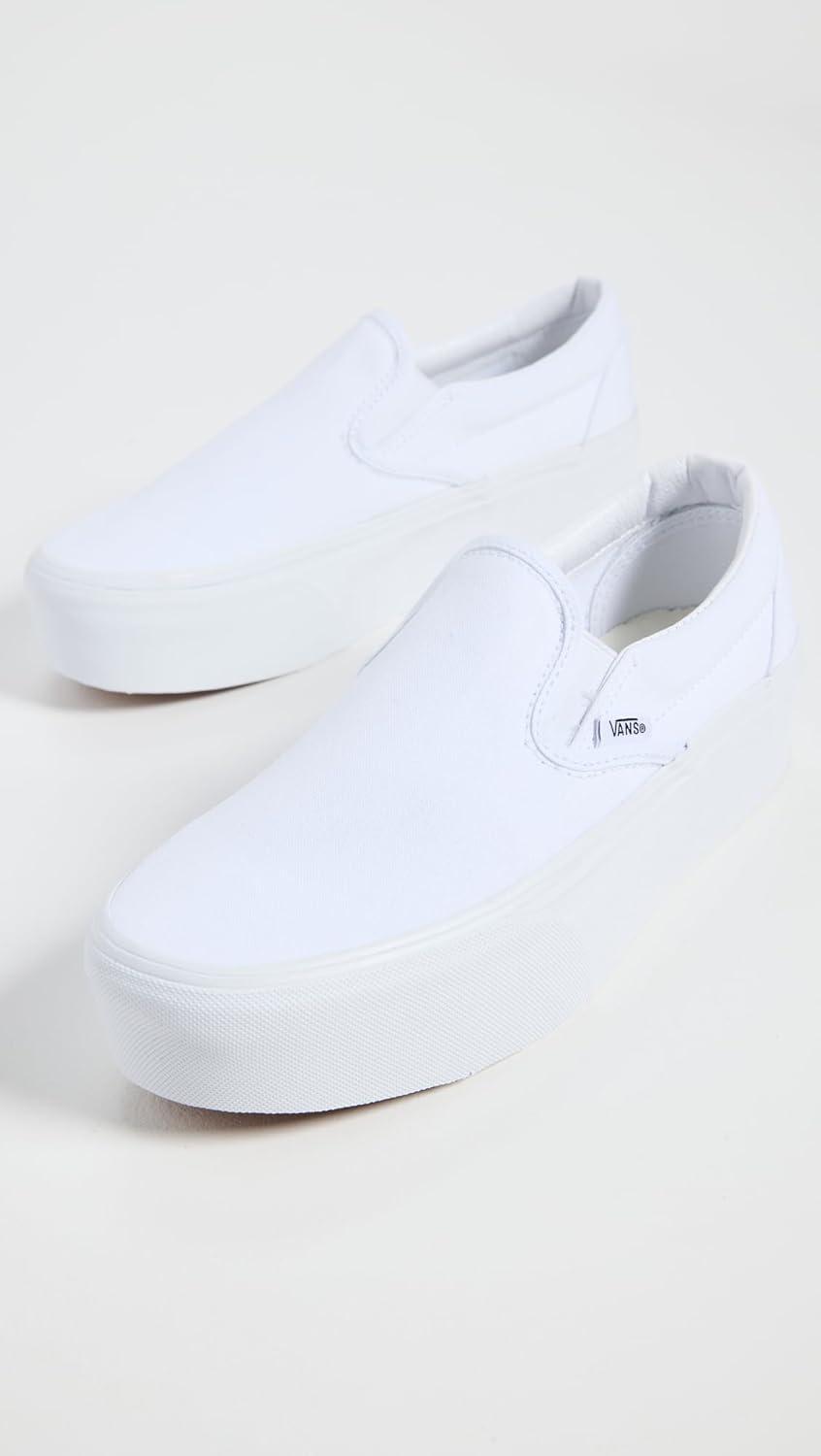 imageVans UnisexAdult Classic Slip onCanvas True White