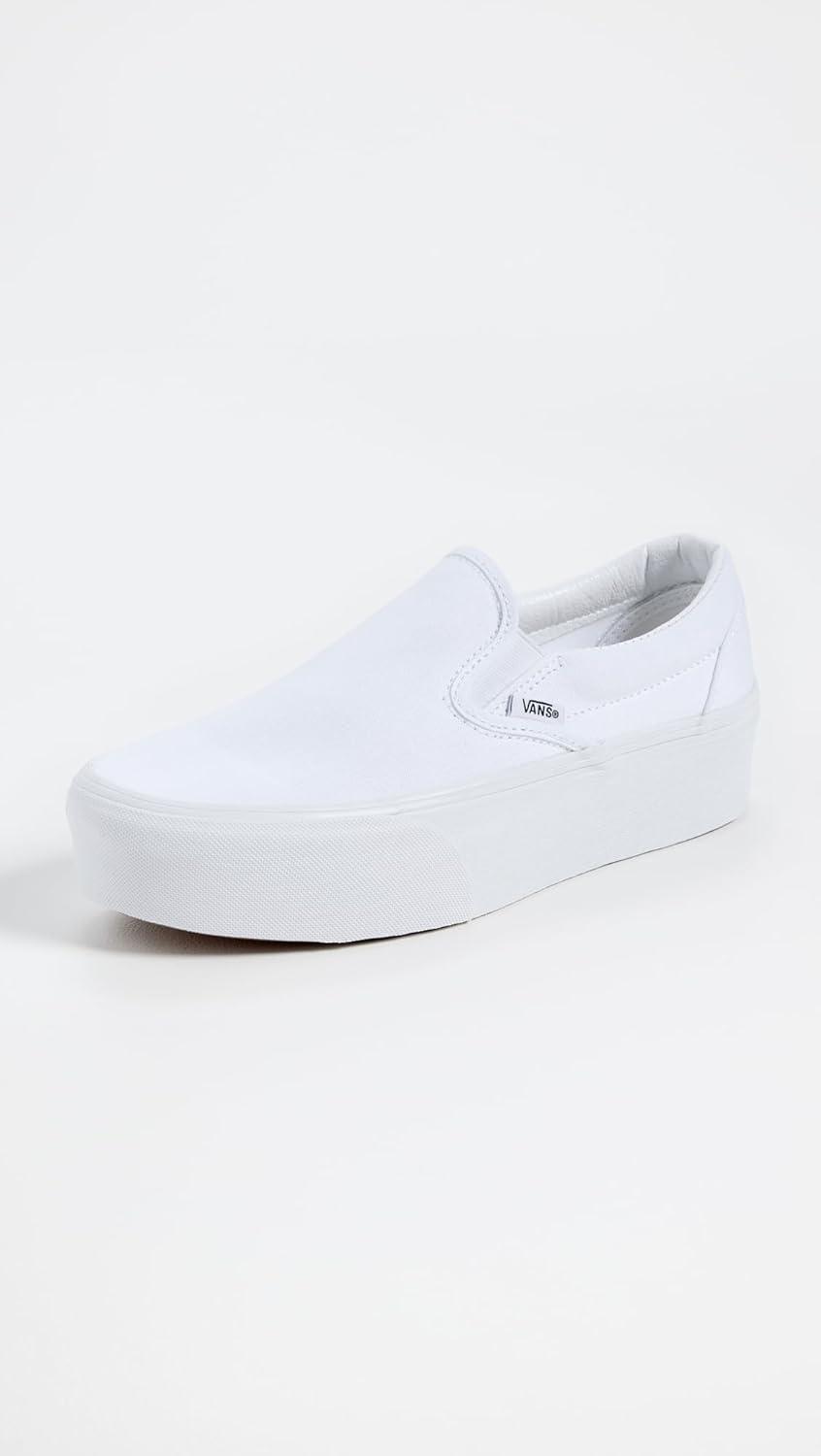 imageVans UnisexAdult Classic Slip onCanvas True White