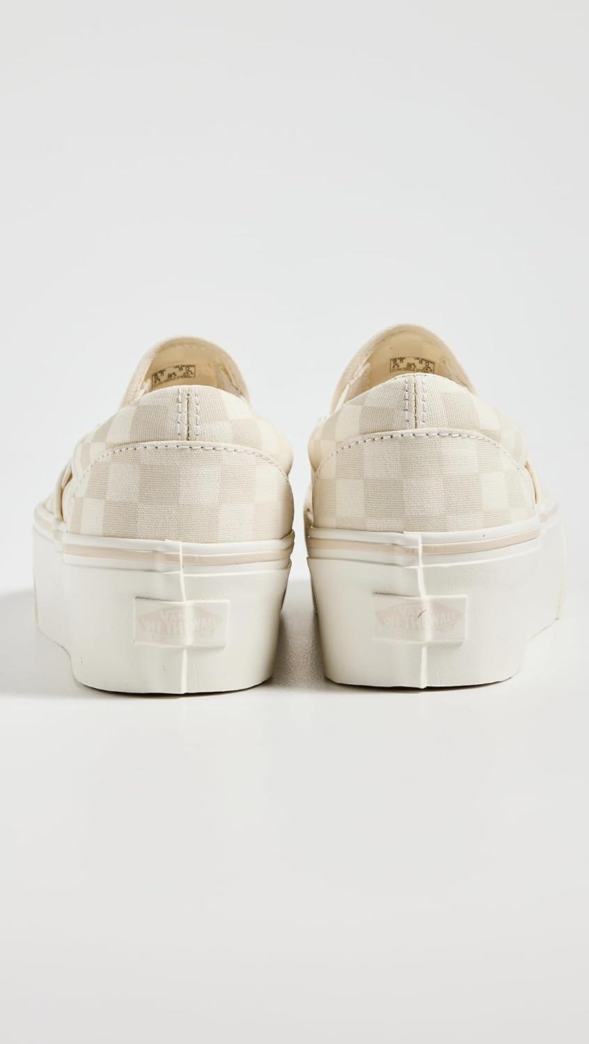 imageVans UnisexAdult Classic Slip onChckerbrd MarshmllwTurtledove