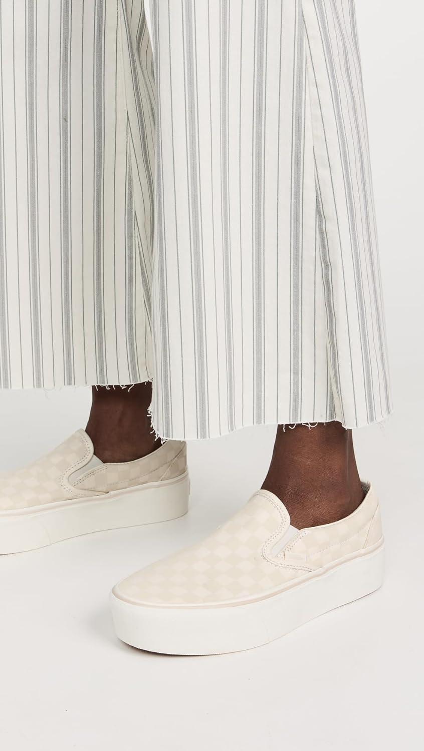 imageVans UnisexAdult Classic Slip onChckerbrd MarshmllwTurtledove