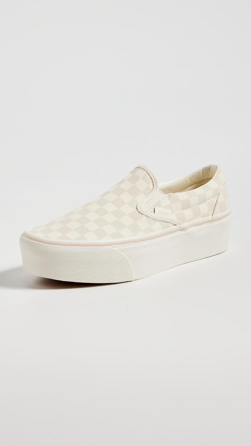 imageVans UnisexAdult Classic Slip onChckerbrd MarshmllwTurtledove