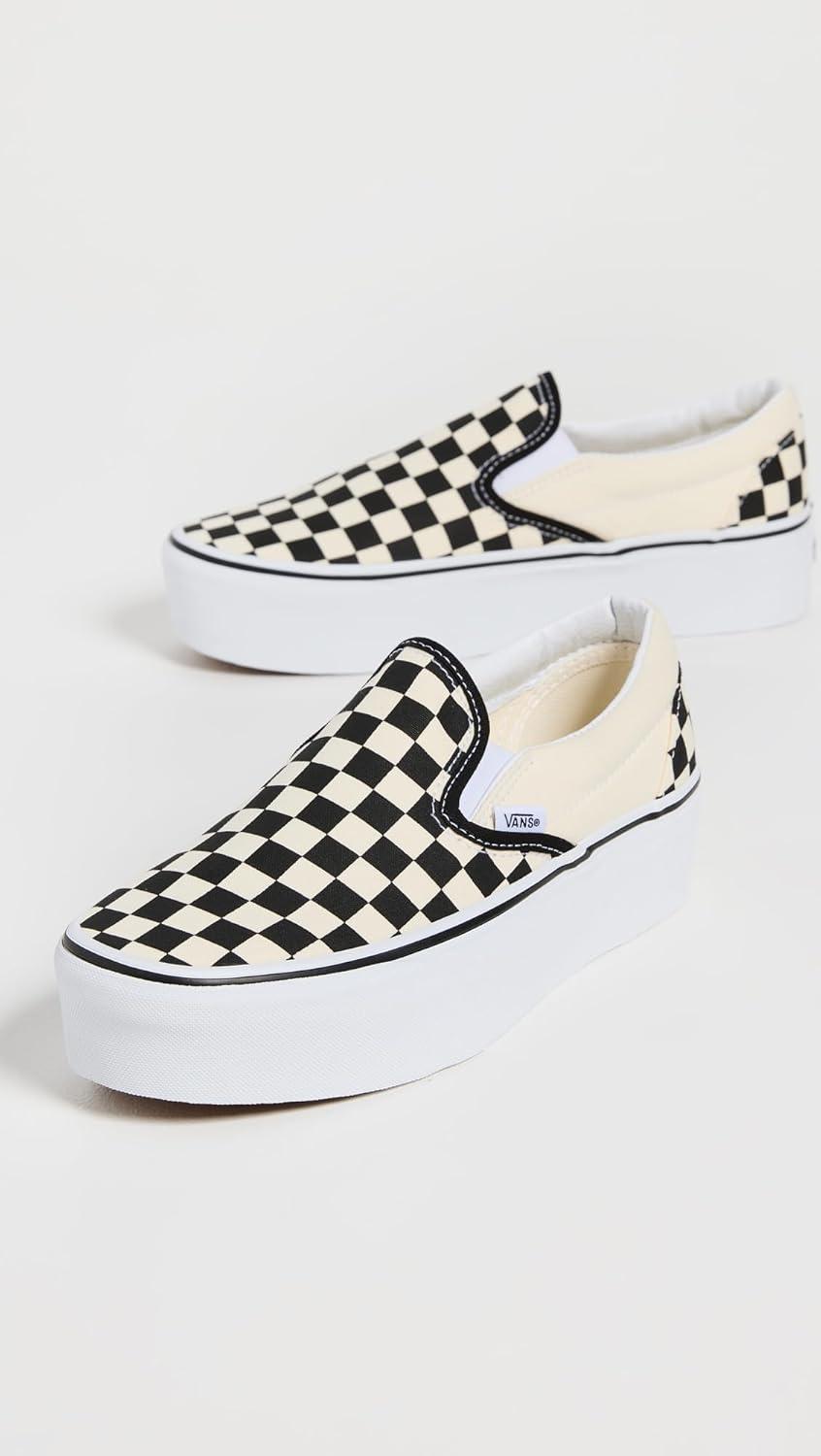 imageVans UnisexAdult Classic Slip onCheckerboardblackWhite