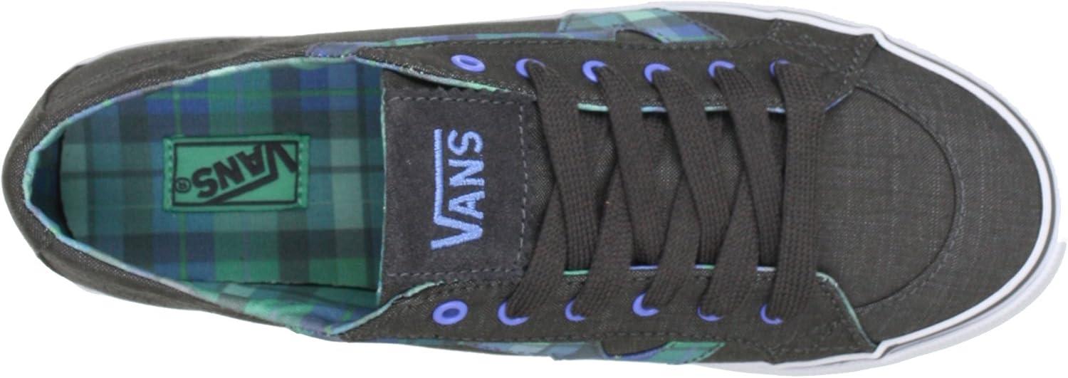 imageVans UnisexAdult Classic Slip onGris Plaid Grey Turquoise