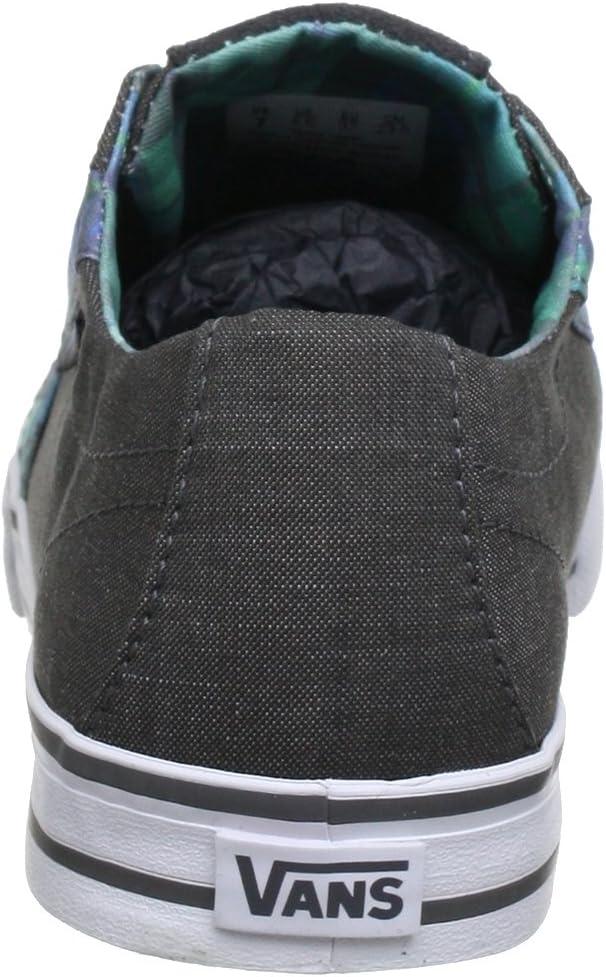 imageVans UnisexAdult Classic Slip onGris Plaid Grey Turquoise