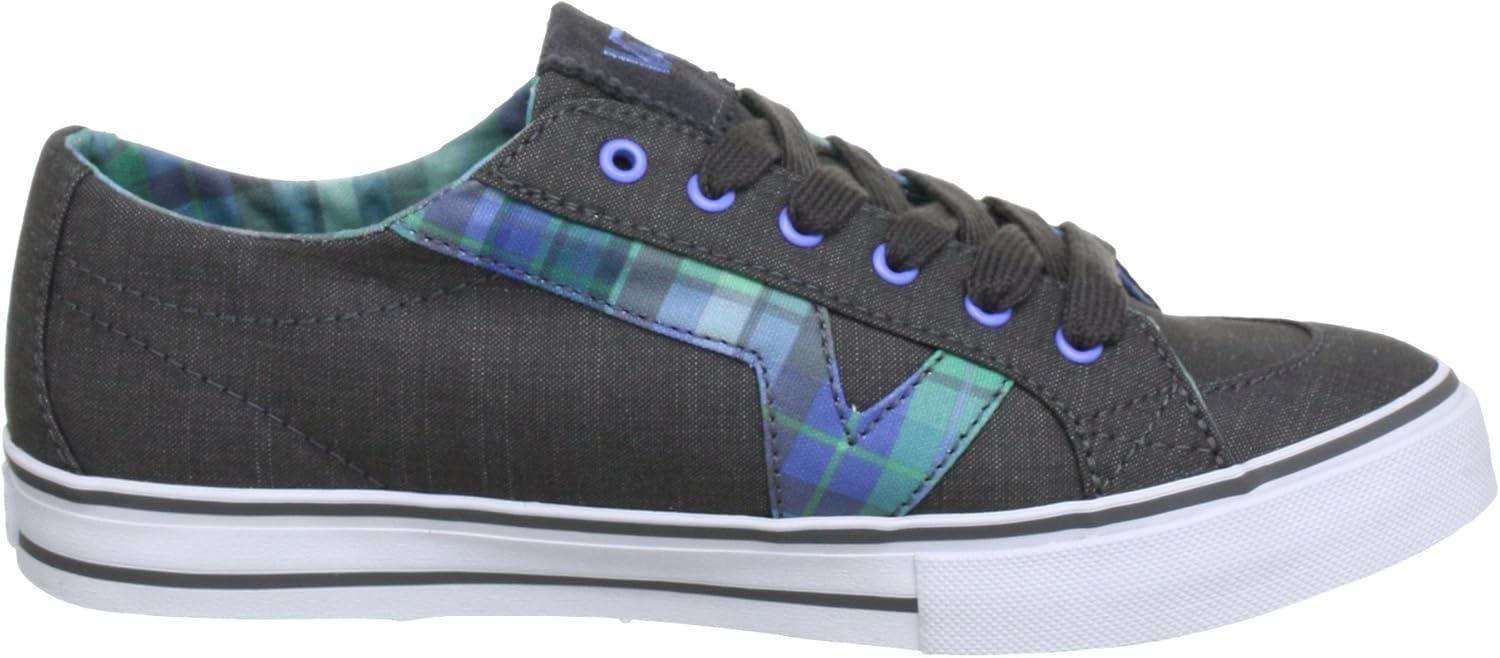 imageVans UnisexAdult Classic Slip onGris Plaid Grey Turquoise