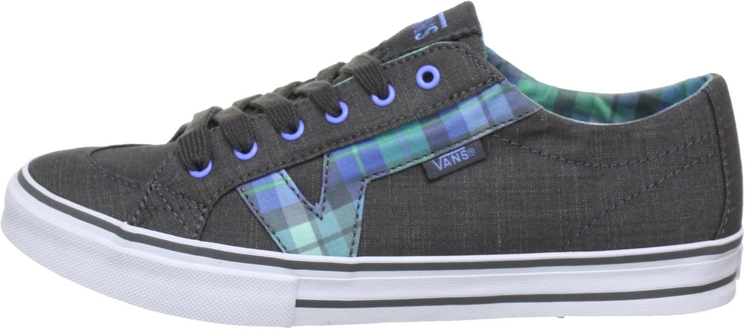 imageVans UnisexAdult Classic Slip onGris Plaid Grey Turquoise