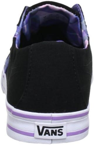 imageVans UnisexAdult Classic Slip onNoir Plaid Black Lilac