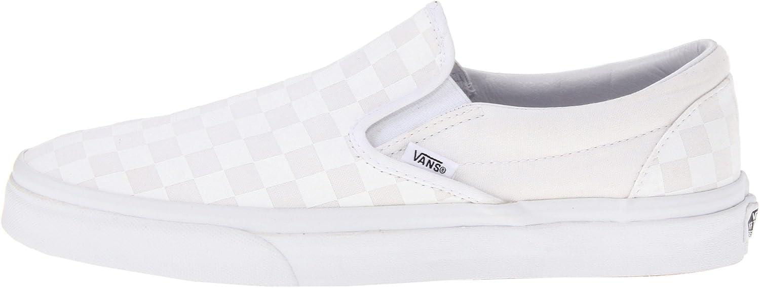 imageVans UnisexAdult Classic Slip onWhite Checkerboard