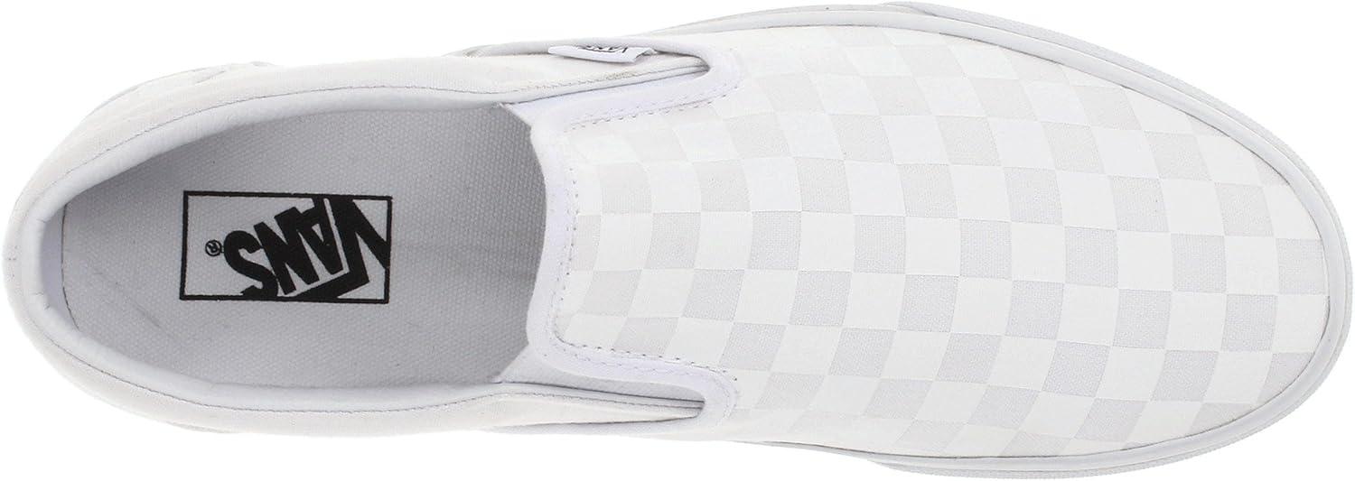 imageVans UnisexAdult Classic Slip onWhite Checkerboard