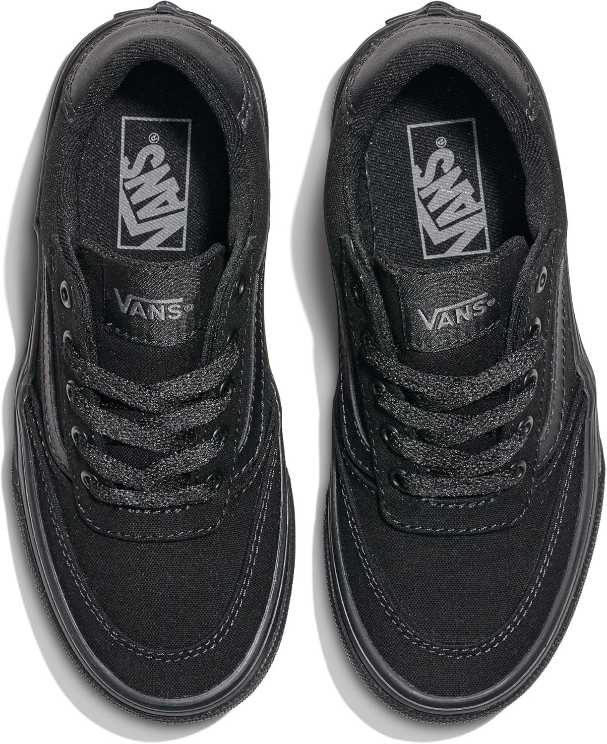 imageVans UnisexChild Brooklyn Ls Low Top ShoeCanvas BlackBlack