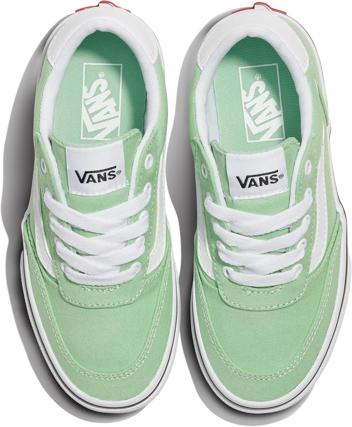 imageVans UnisexChild Brooklyn Ls Low Top ShoeCanvas Cacti Green