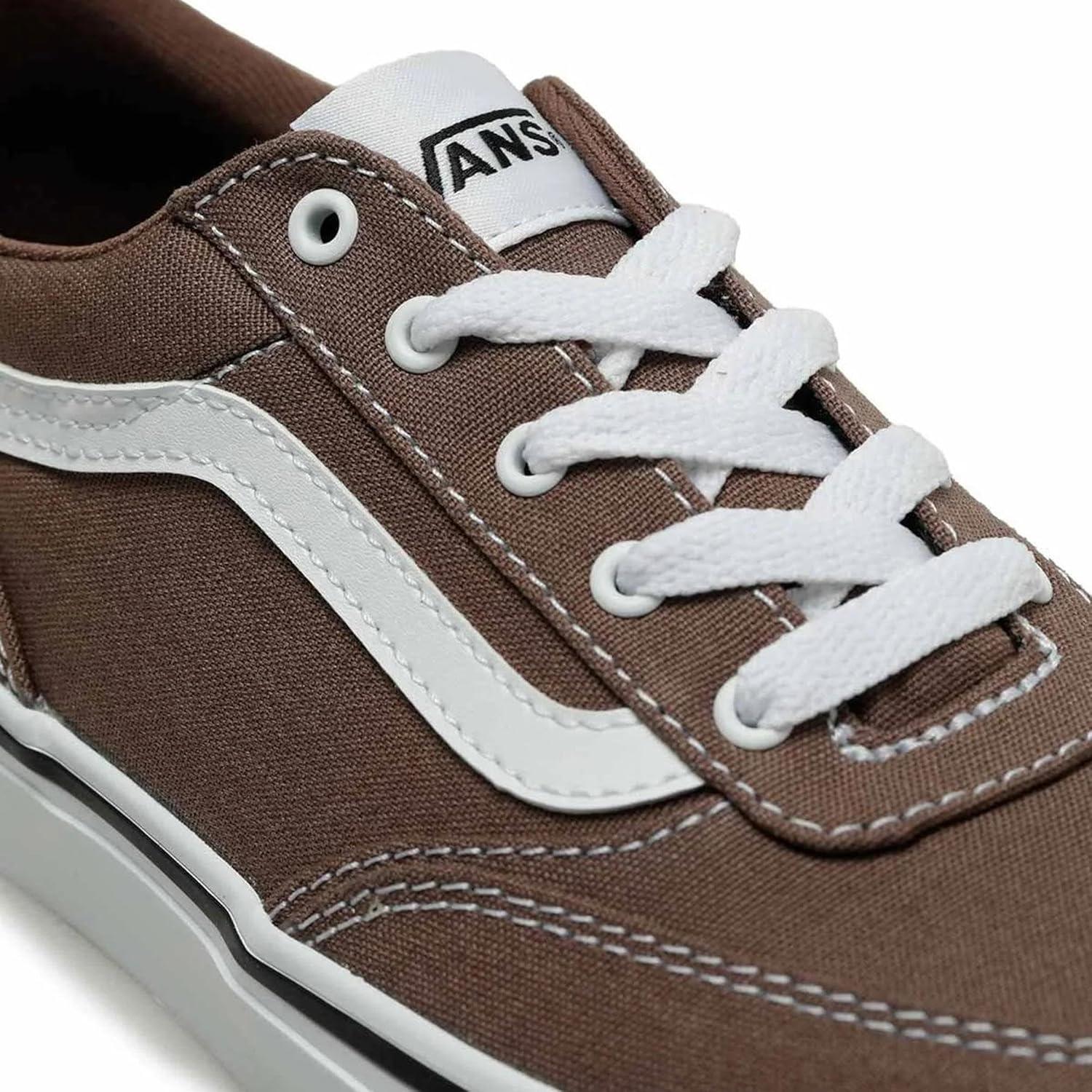imageVans UnisexChild Brooklyn Ls Low Top ShoeCanvas Deep Taupe