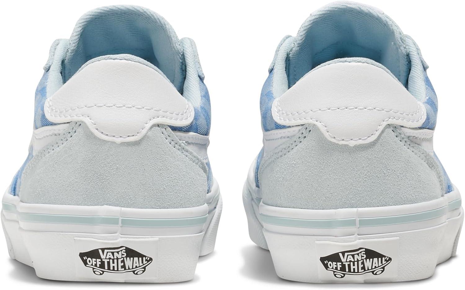 imageVans UnisexChild Brooklyn Ls Low Top ShoeCheck Textile Dawn Mist