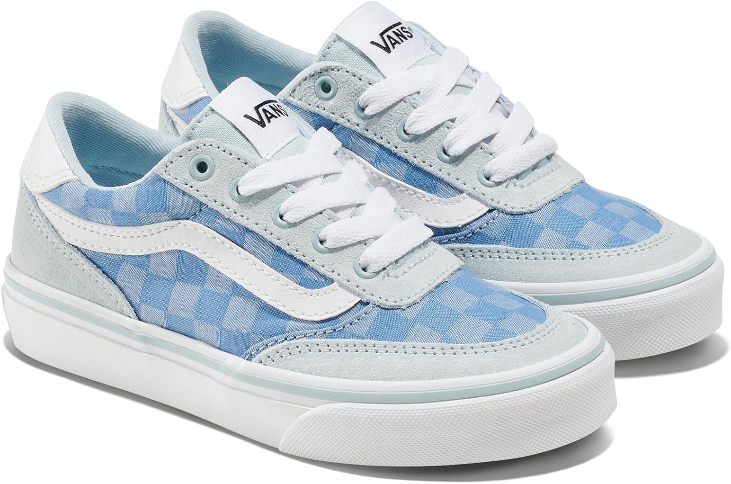 imageVans UnisexChild Brooklyn Ls Low Top ShoeCheck Textile Dawn Mist