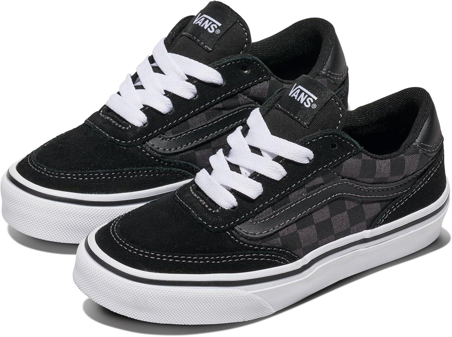 imageVans UnisexChild Brooklyn Ls Low Top ShoeCheckerboard BlackAsphalt