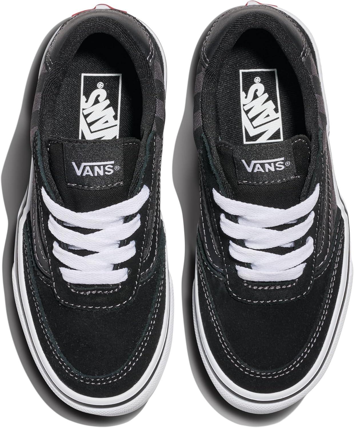 imageVans UnisexChild Brooklyn Ls Low Top ShoeCheckerboard BlackAsphalt
