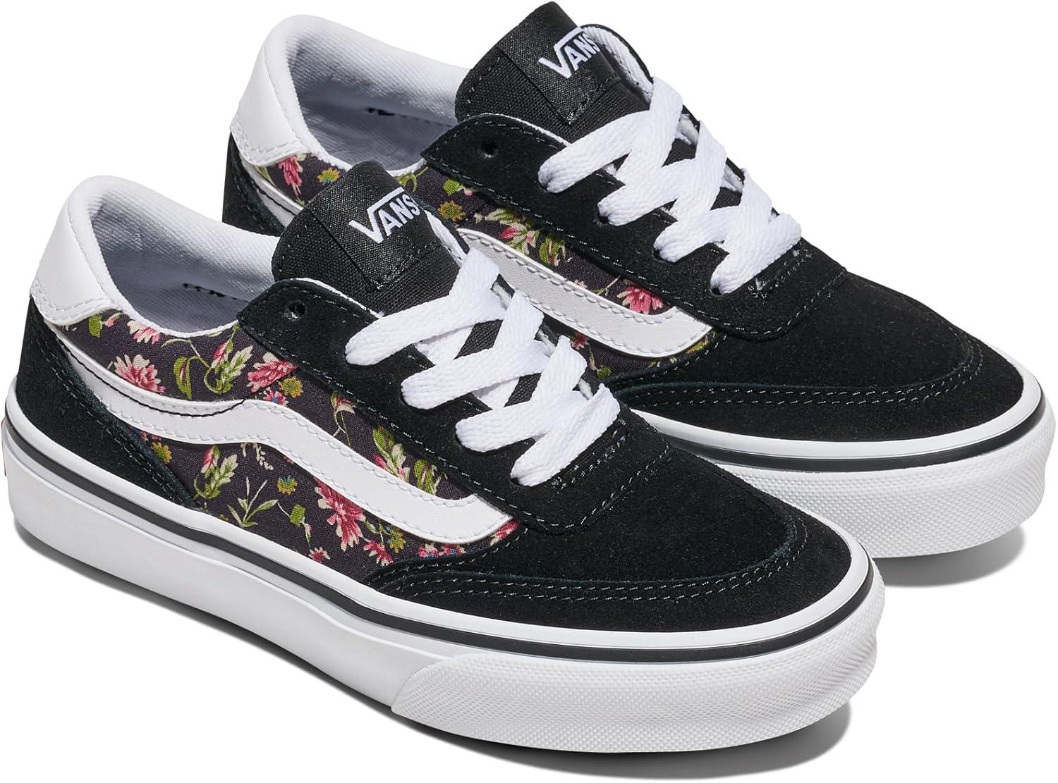 imageVans UnisexChild Brooklyn Ls Low Top ShoeDark Floral Black