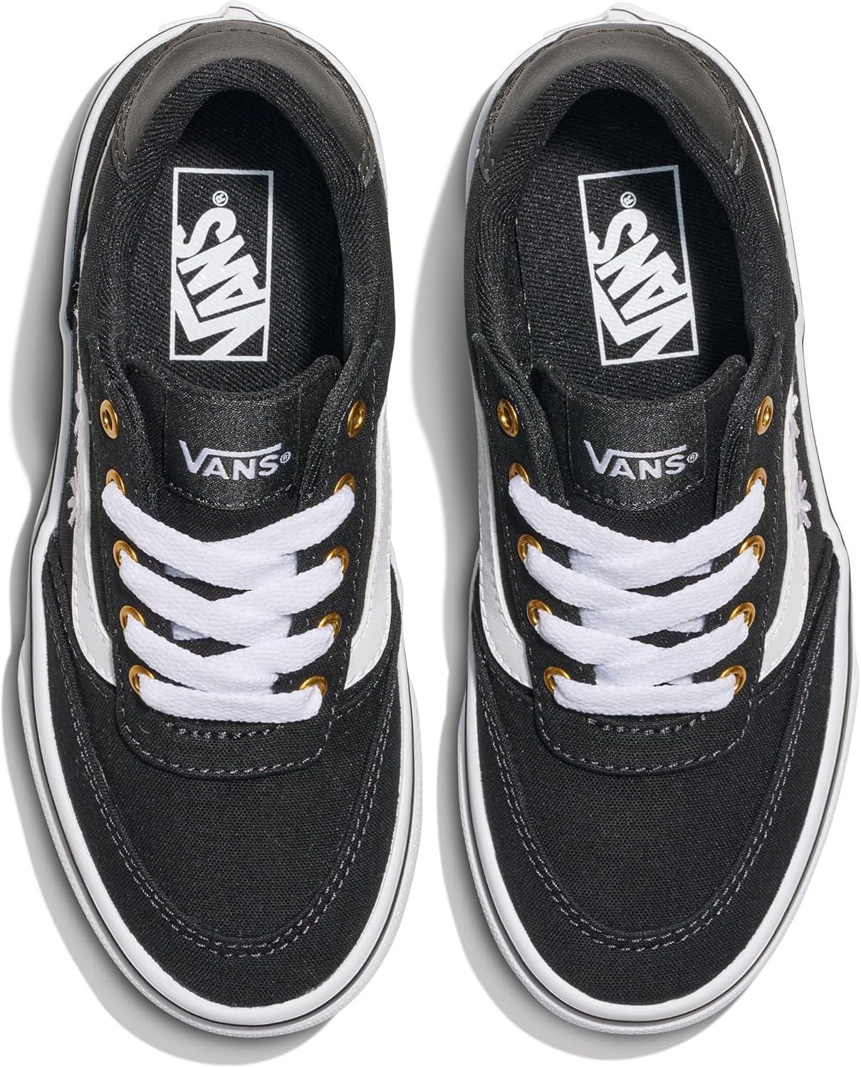imageVans UnisexChild Brooklyn Ls Low Top ShoeEmbroidery Black