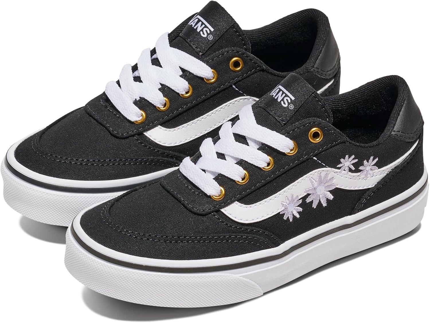 imageVans UnisexChild Brooklyn Ls Low Top ShoeEmbroidery Black