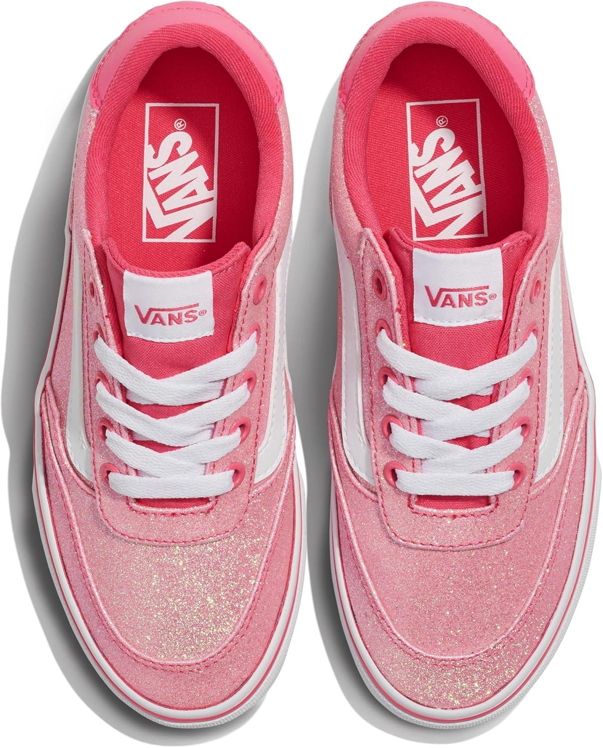 imageVans UnisexChild Brooklyn Ls Low Top ShoeGlitter Candied Pink