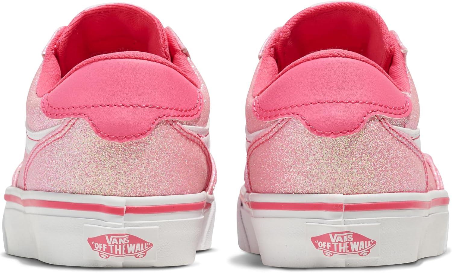 imageVans UnisexChild Brooklyn Ls Low Top ShoeGlitter Candied Pink
