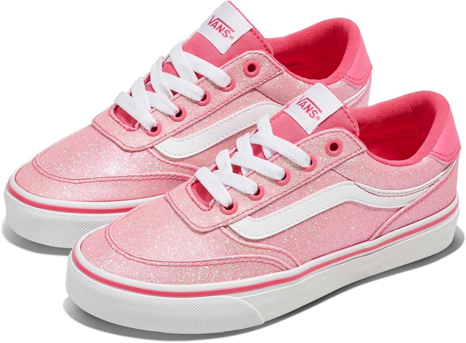 imageVans UnisexChild Brooklyn Ls Low Top ShoeGlitter Candied Pink
